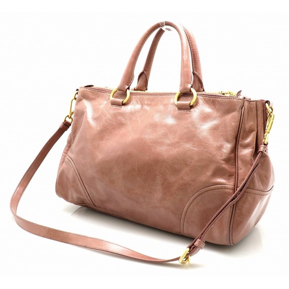 Prada Pink 2WAY Bag Smoky Shoulder Leather Handbag - Picture 1 of 9